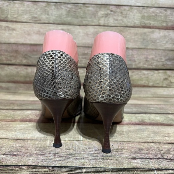 Dolce & Cabbana Snake Print Kitten Heels - Picture 2 of 9